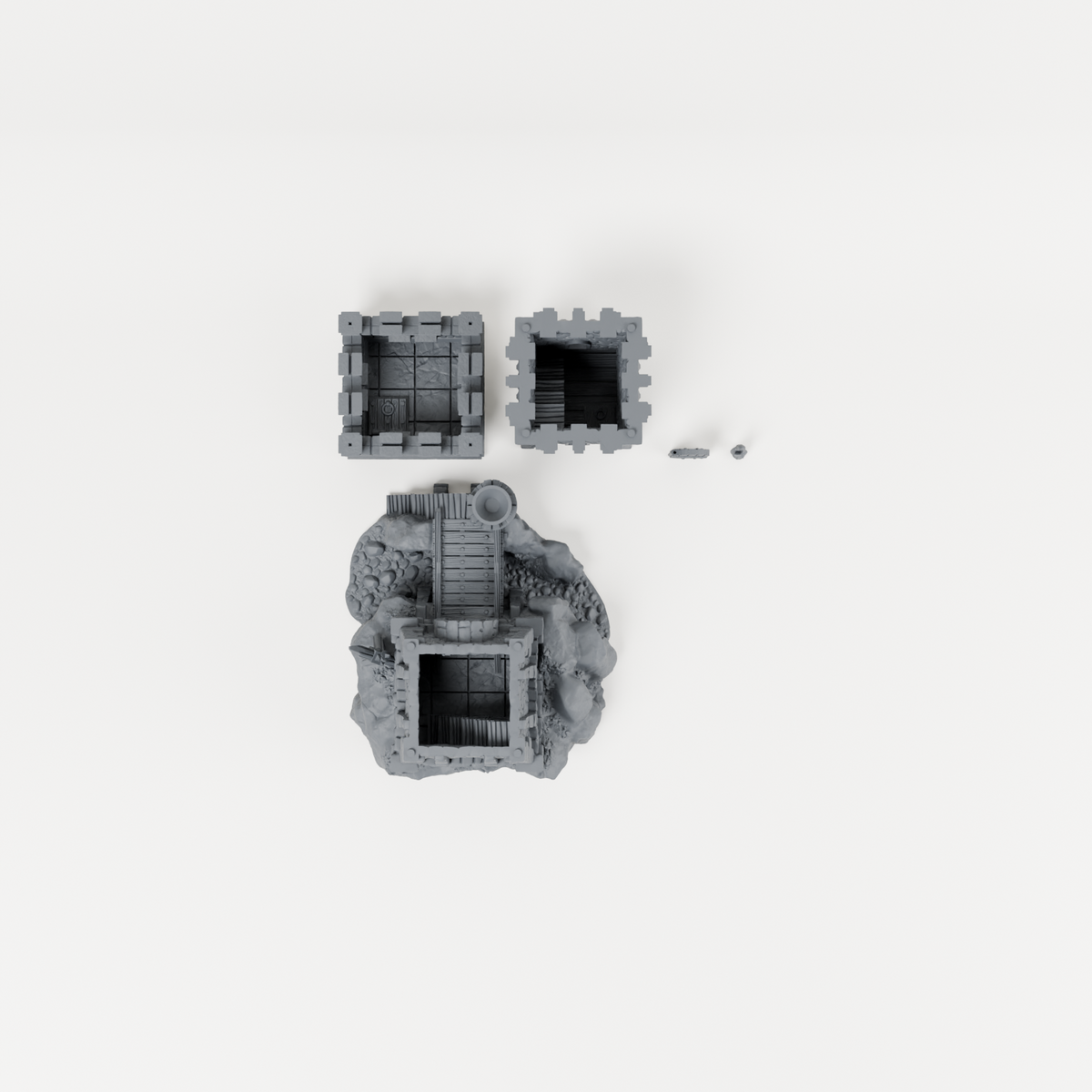 Mountain Outpost included components viewed from above