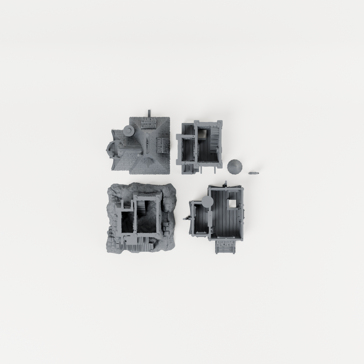Cliffside Manor included components viewed from above