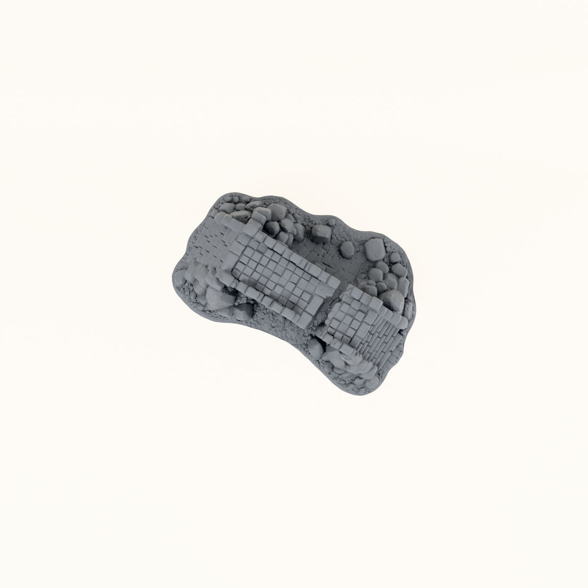 Broken Bridge dark grey top view