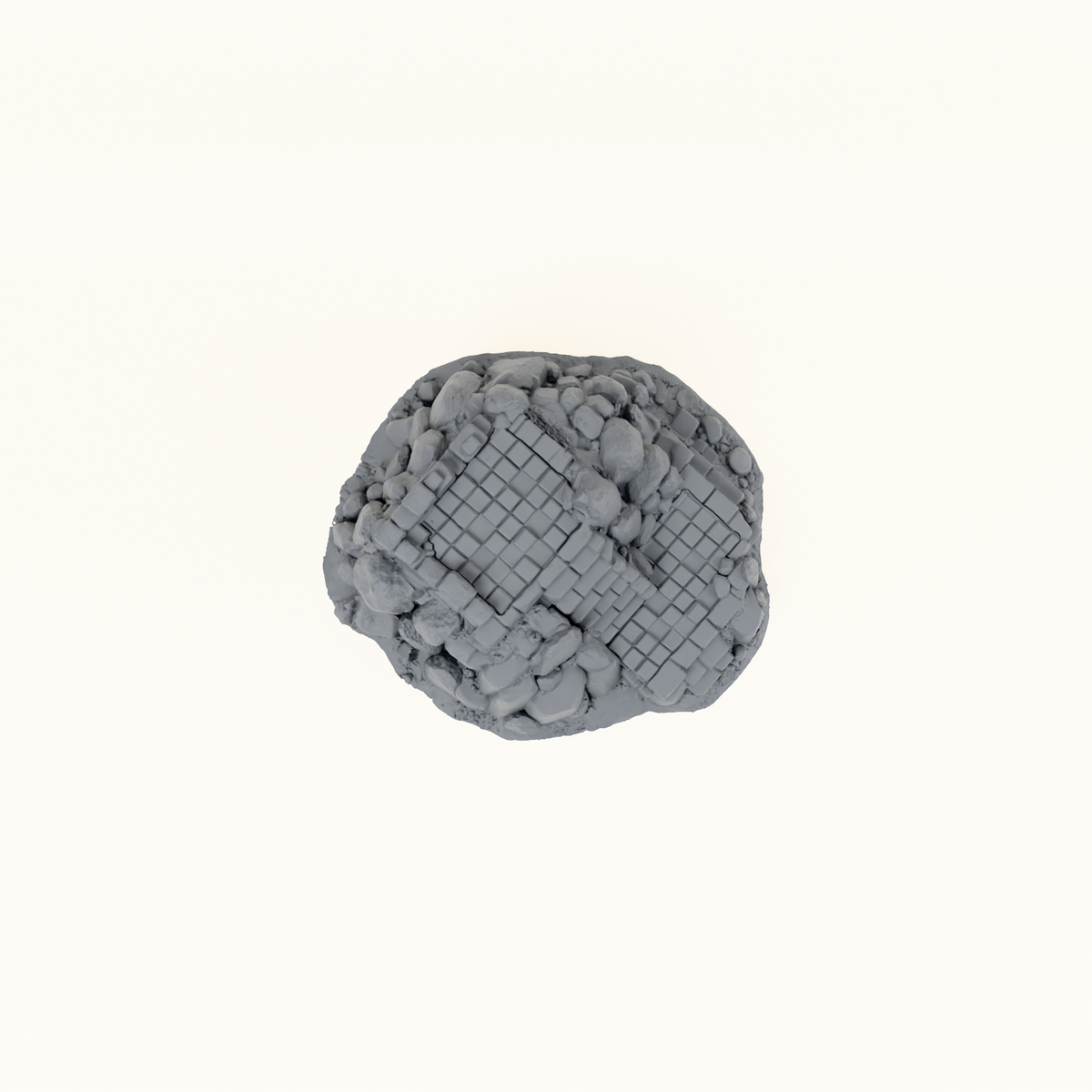 Outcrop Ruin dark grey top view