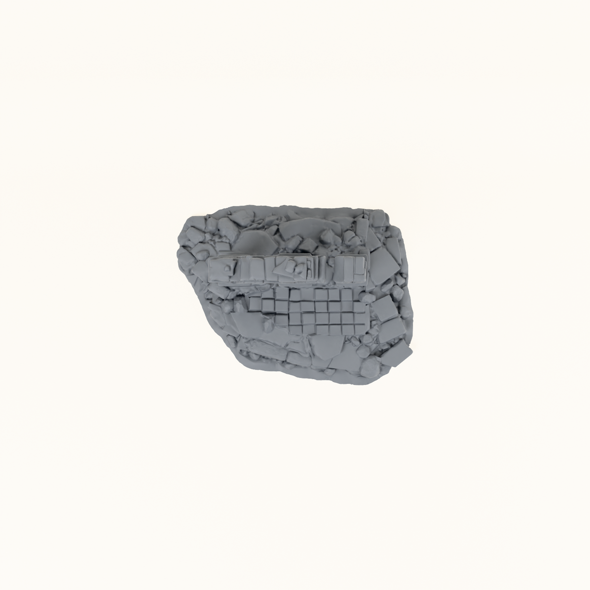 Broken Pillars dark grey top view