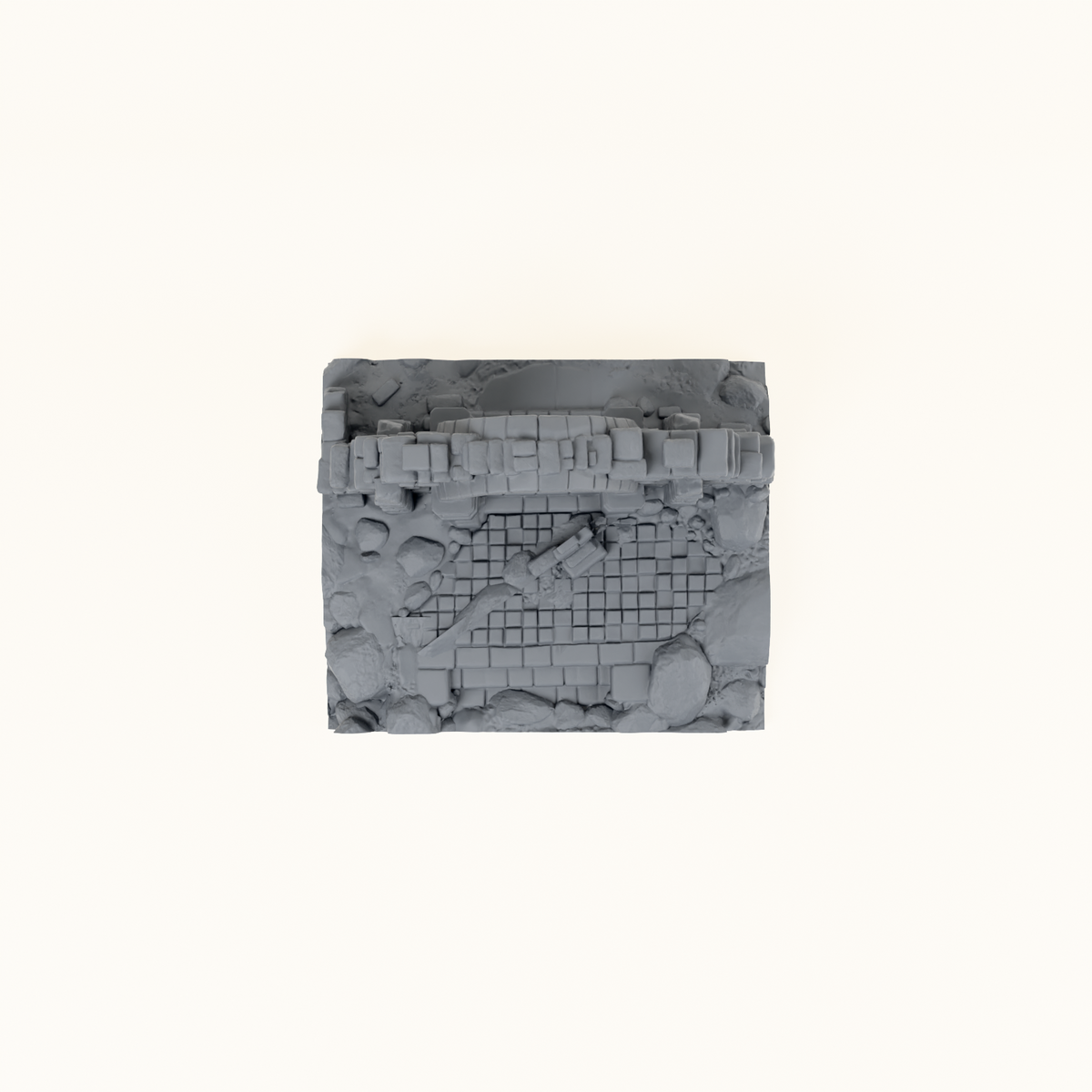Gate of Dun Kaeroth dark grey top view