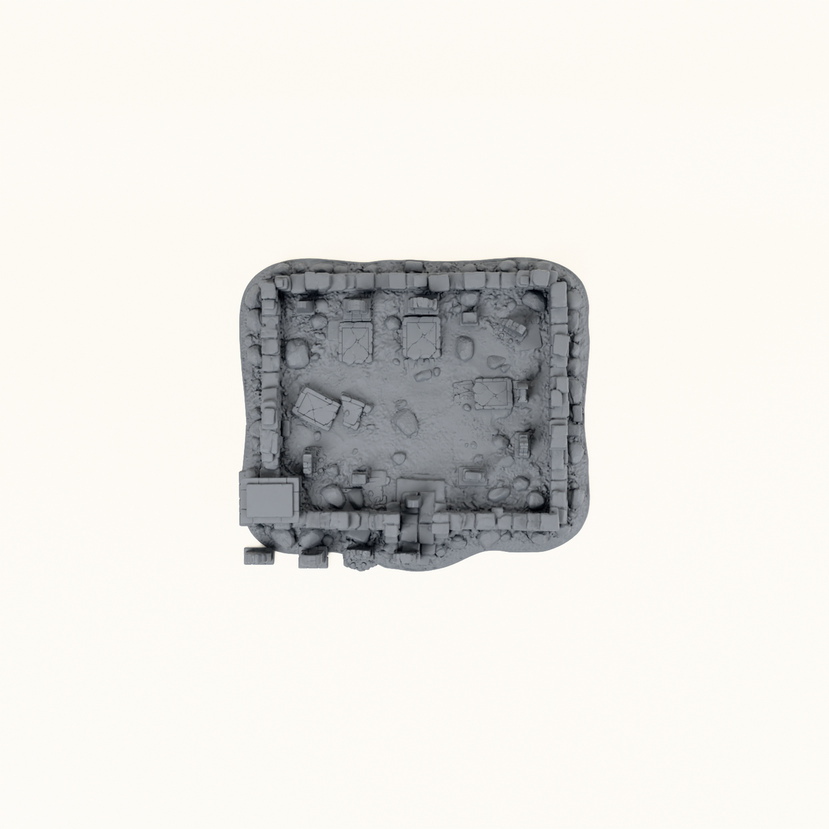 Graveyard and Tombs dark grey top view