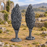Supplementary product photo for Tree Set 28mm DND Scatter Terrain | Tabletop Wargaming Woodland Scenery for Warhammer, Frostgrave & RPG | 3D Printed in unpainted charcoal grey PLA