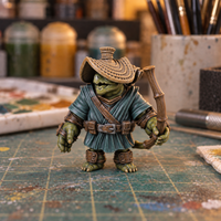 Turtle Archer 2, Slapchop-painted display example. Supplied unpainted. Background items not included.