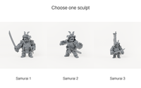 Turtle Samurai available sculpt choices; one chosen miniature per order