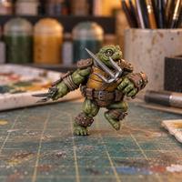 Turtle Tsai, Slapchop-painted display example. Supplied unpainted. Background items not included.