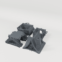 Two-Story Gabled Dwelling, 28mm Fantasy Terrain - Molten Prints