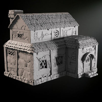 Village House Medieval 28mm DND Terrain | Tabletop Wargaming Scenery for Warhammer, Frostgrave & RPG | 3D Printed - Molten Prints