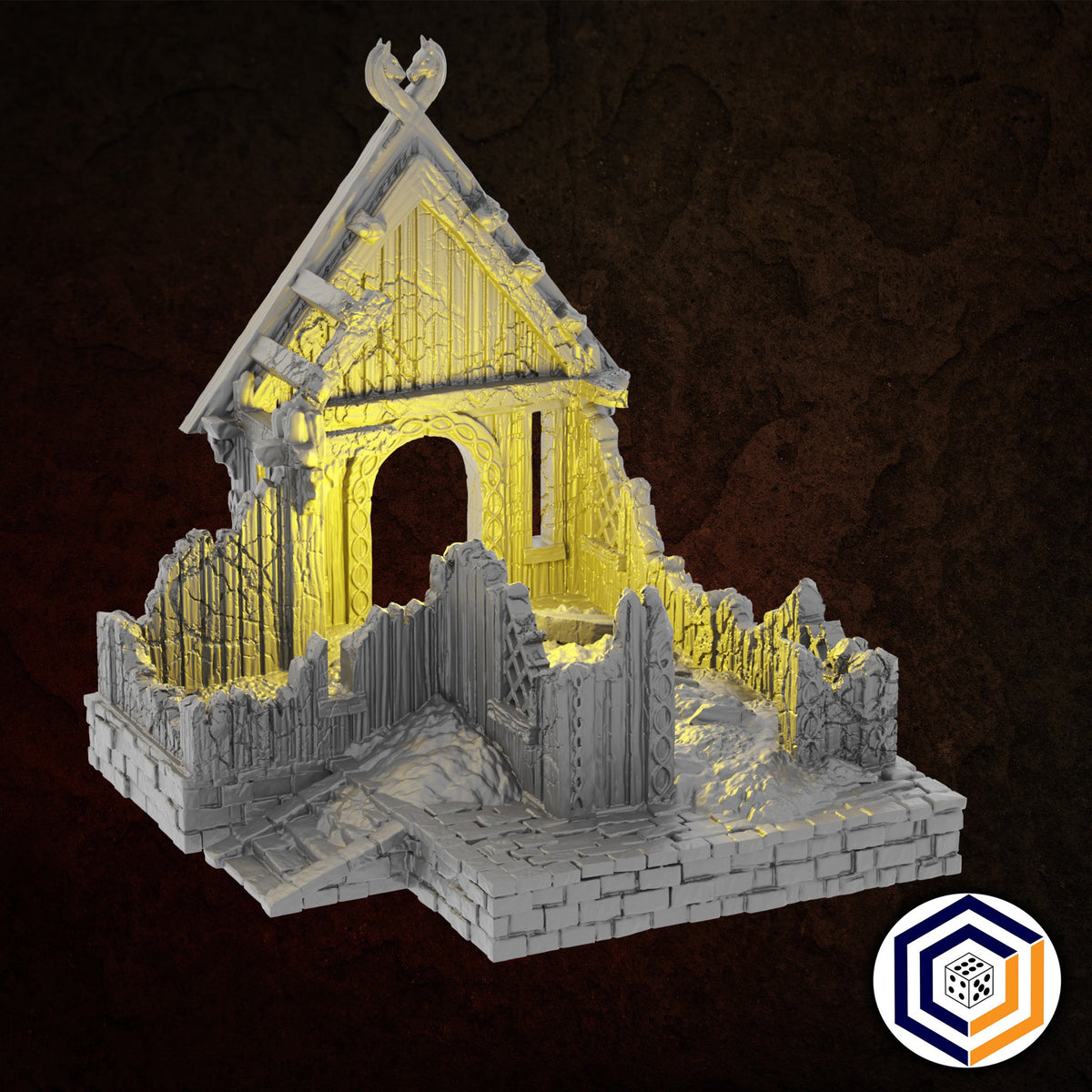 Villagers House Ruin - 28mm Tabletop Terrain - Molten Prints
