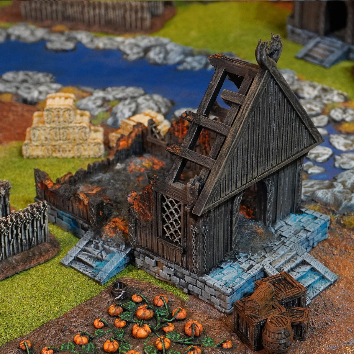 Warriors House Ruin - 28mm Tabletop Terrain - Molten Prints