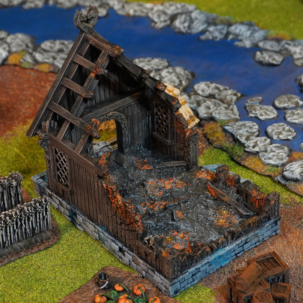 Warriors House Ruin - 28mm Tabletop Terrain - Molten Prints