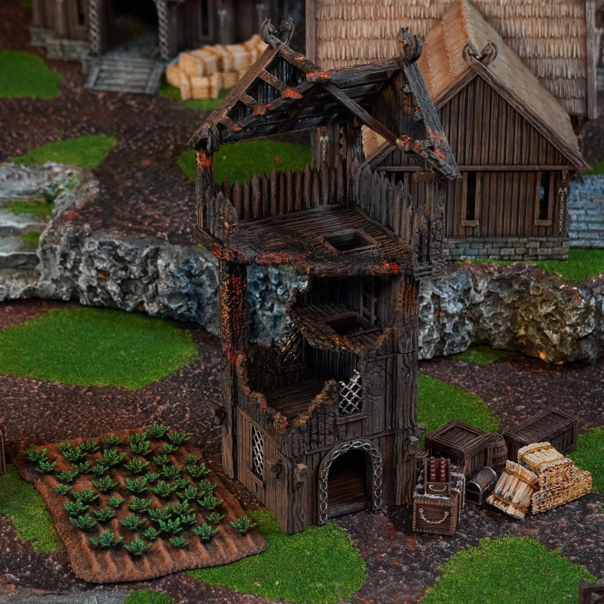 Watch Tower Ruins - 28mm Tabletop Terrain - Molten Prints